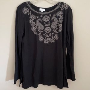 J.Jill Embriodered Top L